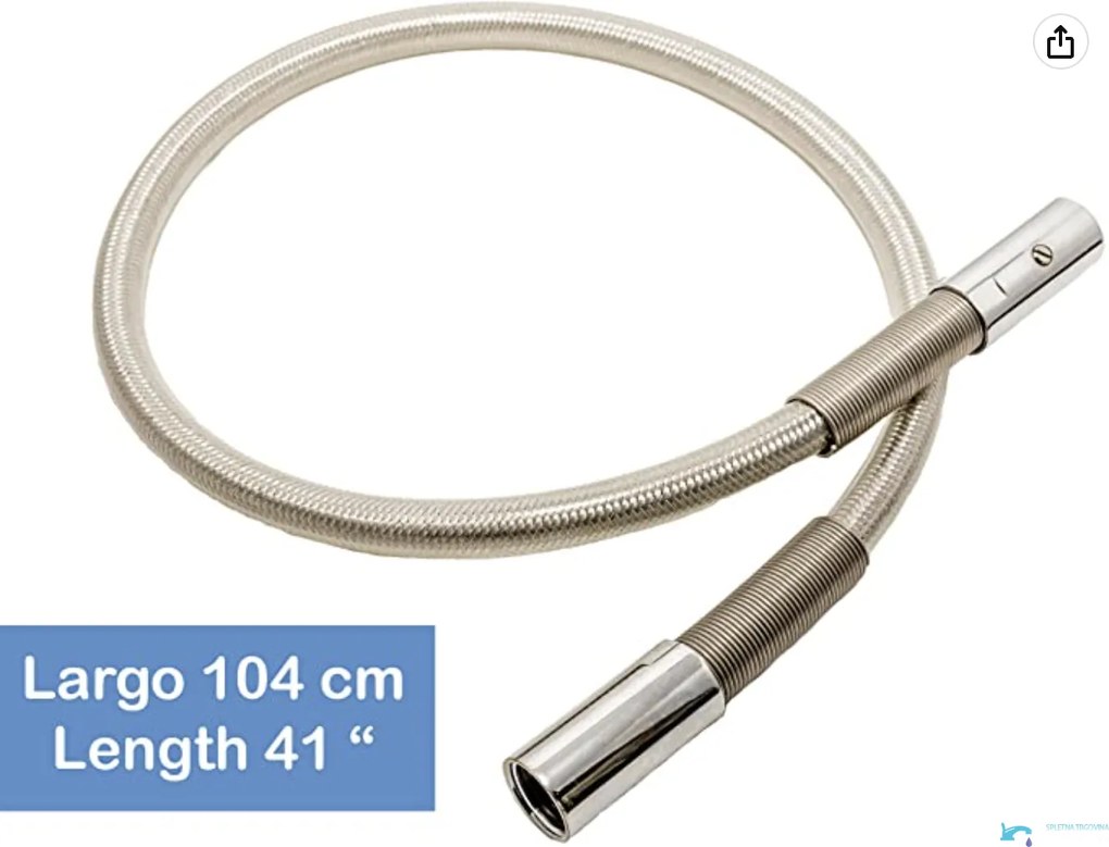Rubinetto professionale da cucina EYN PRO1337 da piano con doccetta estraibile, in più finiture tra cui cromo e nero
