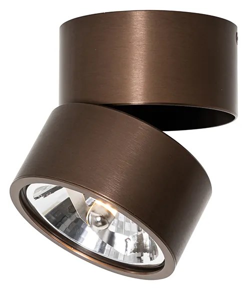 Faretto moderno rotondo orientabile bronzo scuro - Go Nine