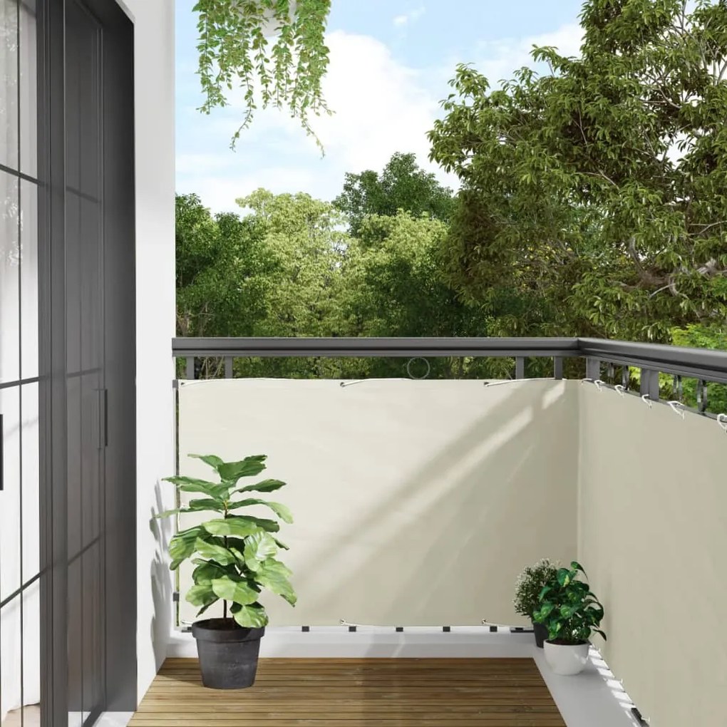 Paravento Da Balcone Bianco 500x90 Cm İn Pvc /