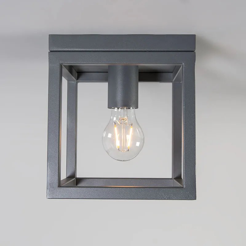 Plafoniera industriale grigio scuro - Cage