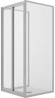 Box Doccia 3 lati 70x70x70CM H198 Cristallo Trasparente 2 Fissi+Saloon 2 Ante Battente 70 mod. West