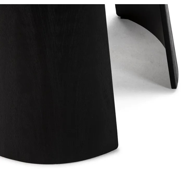 Tavolo da pranzo rotondo con piano nero ø 120 cm Zuri – MOME