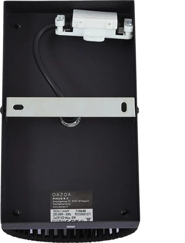 Lampada da parete Japandi nera con corda IP44 - Jayla