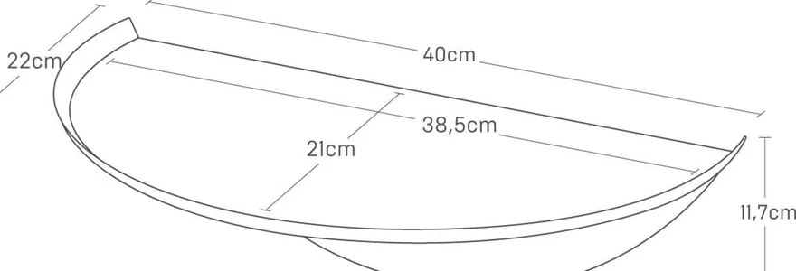 Mensola in metallo nera 40 cm Tower - YAMAZAKI