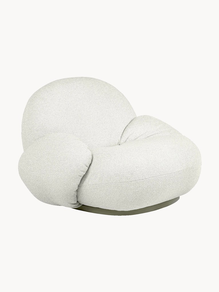 Poltrona da giardino girevole in bouclé Pacha