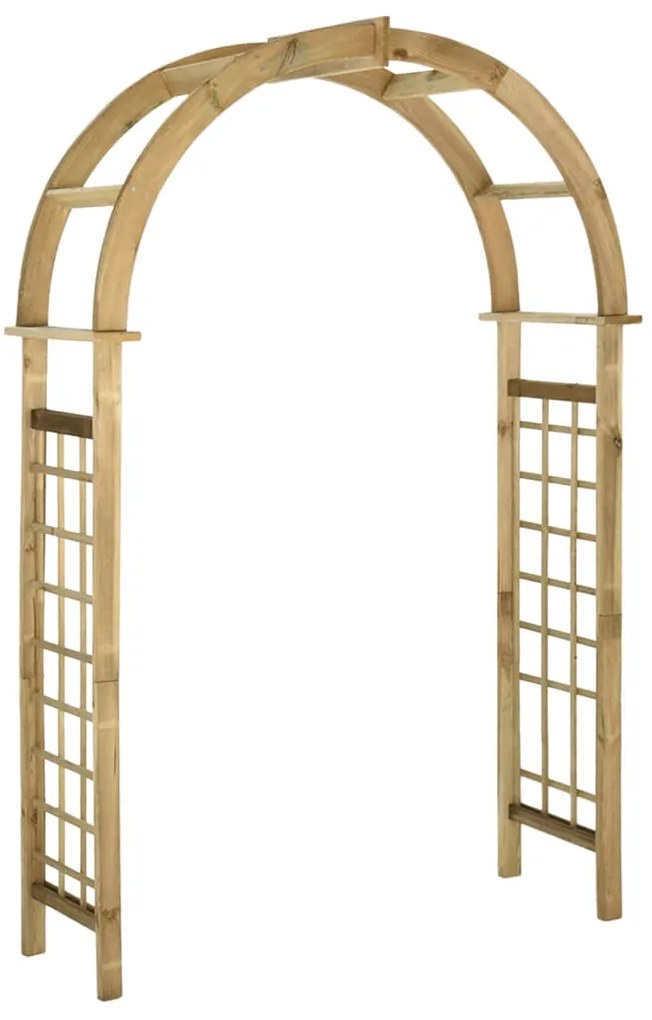Arco A Traliccio İn Legno Di Pino Impregnato Verde /