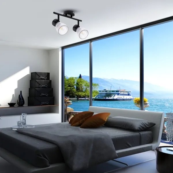 Faretto BEST 2xE14/40W/230V nero