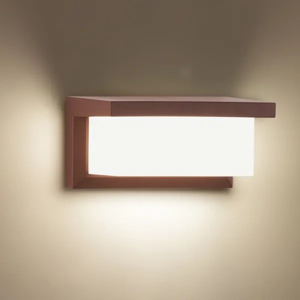 Brilagi - LED RGBW Applique da esterno BRICKY 1xE27/9W/230V marrone IP54
