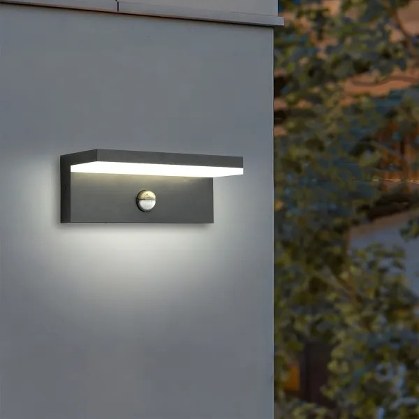 Brilagi-LED Applique da esterno con sensore TESSI LED/10W/230V antracite IP54