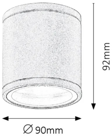 Rabalux 8150 - Plafoniera da esterno AKRON 1xGU10/35W/230V IP54