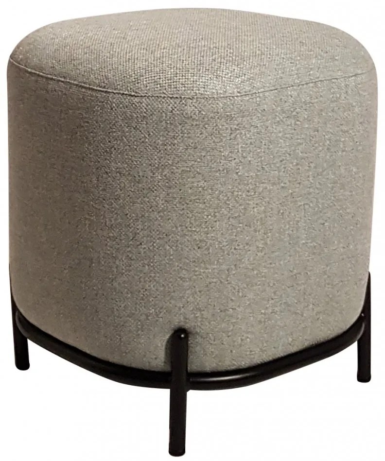 Pouf GIBILTERRA con tessuto grigio