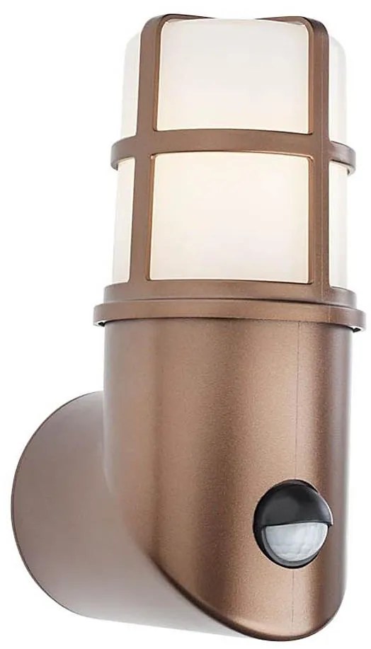 Redo 90200 - Lampada da esterno con sensore TRITON 1xE27/28W/230V IP54 rame