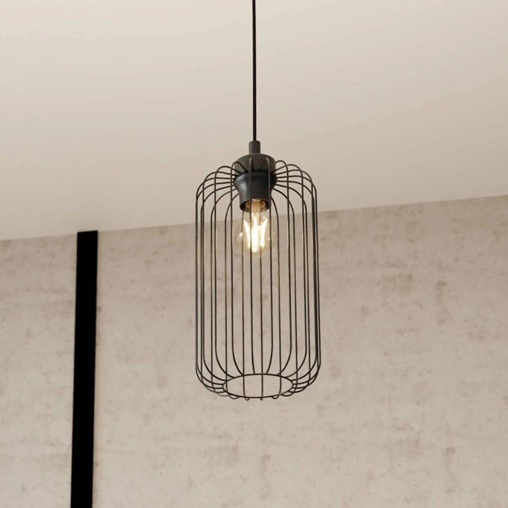 EMIBIG LIGHTING Lampada a sospensione Vander, Ø 16 cm, nero, metallo, E27