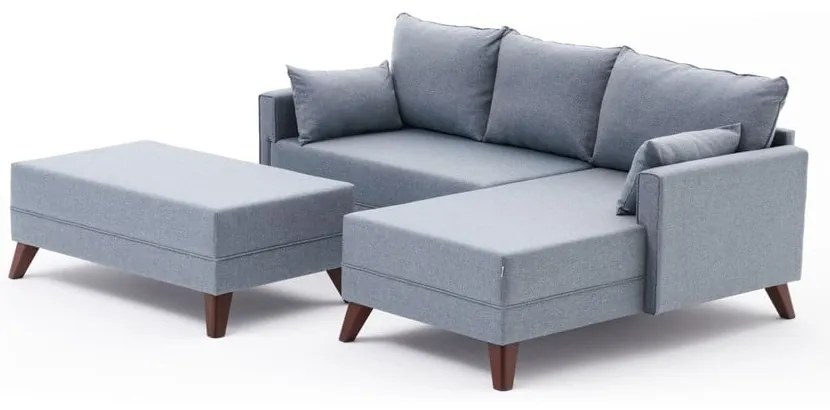 Divano angolare azzurro (angolo destro) Bella - Balcab Home