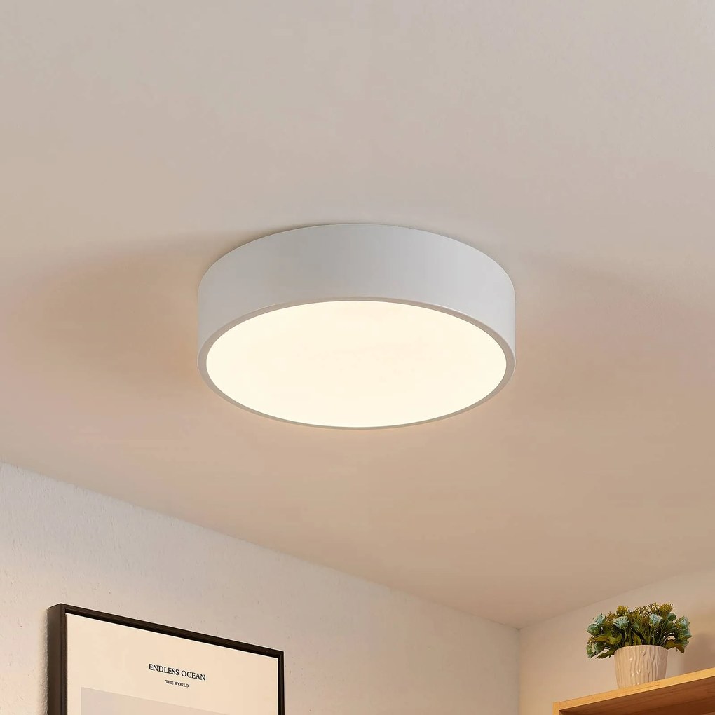 Plafoniera LED Lindby Simera, Ø 30 cm, bianco, metallo