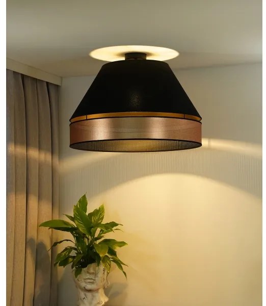Duolla - Lampadario a plafone COPPER SHINY 1xE27/15W/230V diametro 60 cm nero/rame