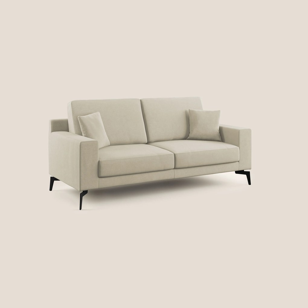 Prestige divano moderno in microfibra smacchiabile T11 panna 146 cm