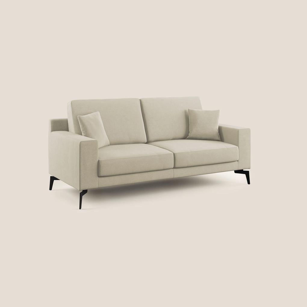 Prestige divano moderno in microfibra smacchiabile T11 panna 166 cm