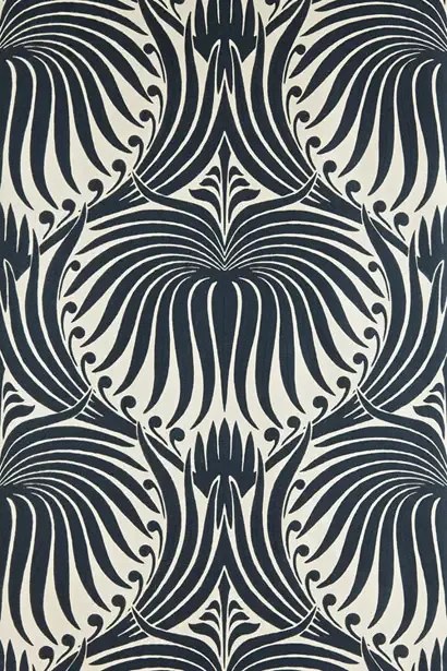 Farrow & Ball Carta da parati Lotus - Bone/ Studio Green