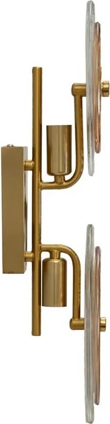 Lampada da parete dorata in vetro Venice – Mauro Ferretti