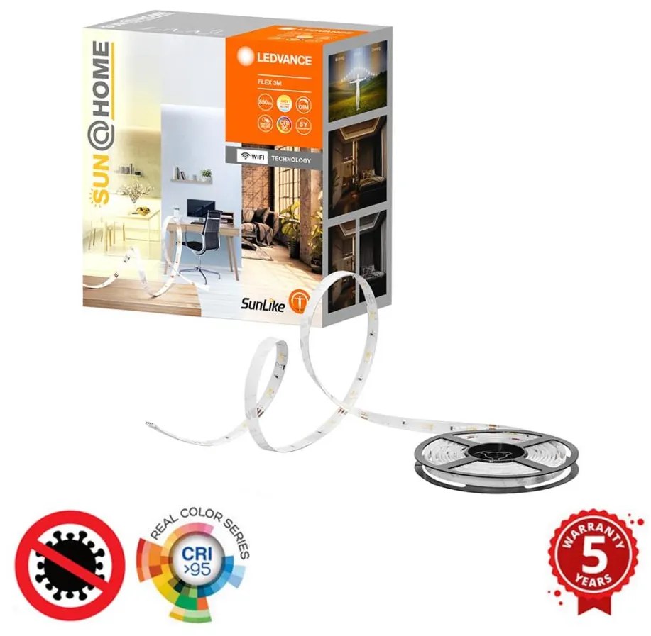 Ledvance - Striscia LED Dimmerabile SUN@HOME FLEX 3m LED/13,5W/230V Wi-Fi CRI 95