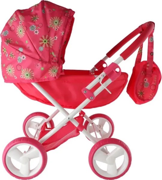 Passeggino per bambole rosso