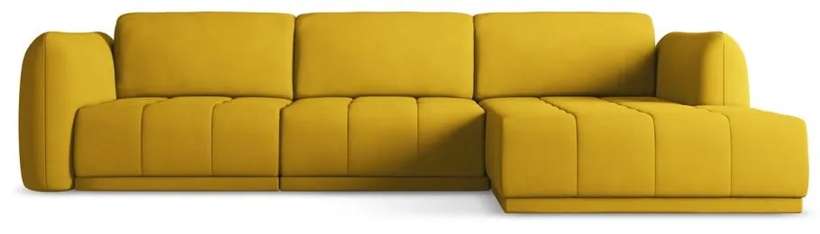 Divano angolare giallo (con penisola a destra) Hoku – Makamii