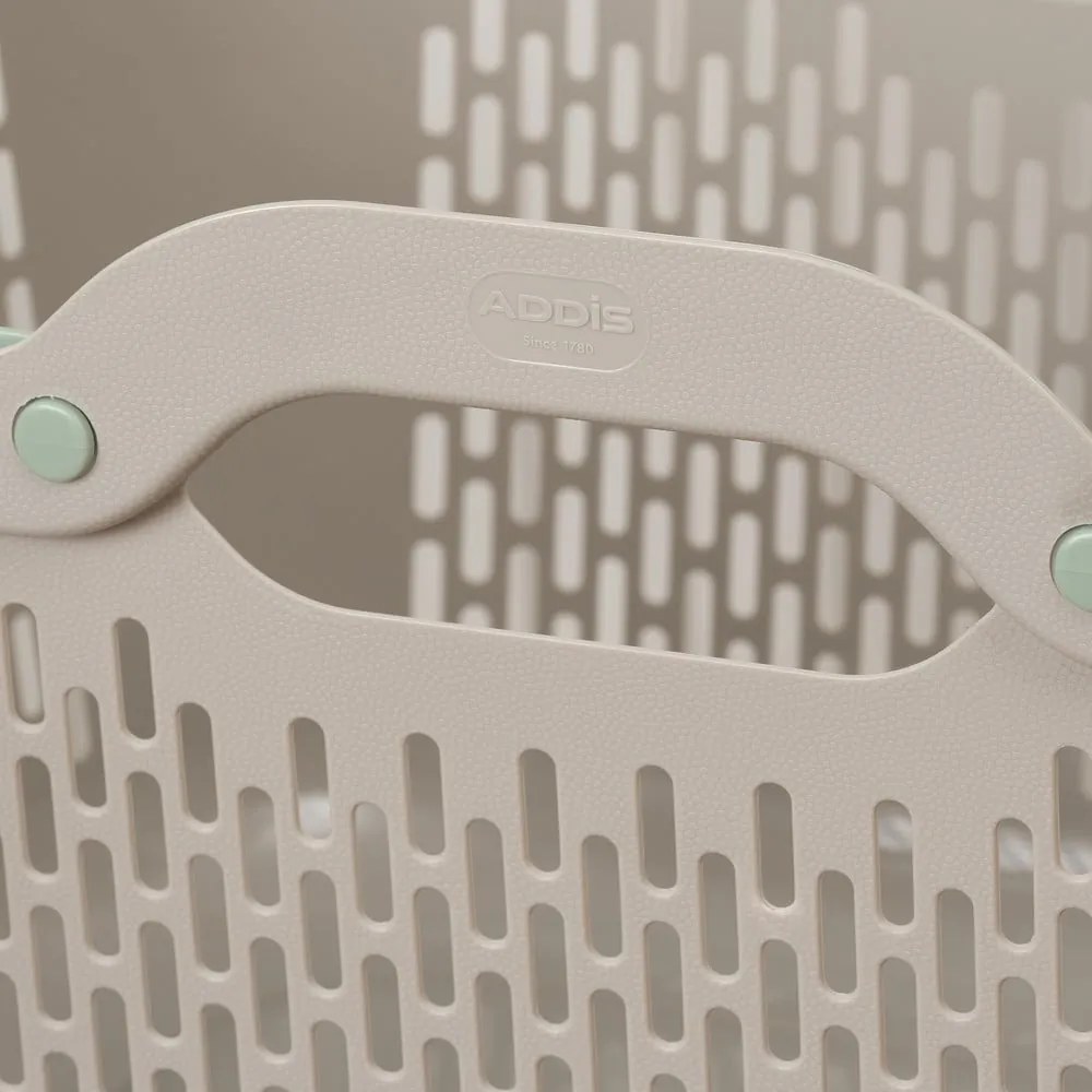 Cesta per il bucato marrone chiaro in plastica 45 l – Addis