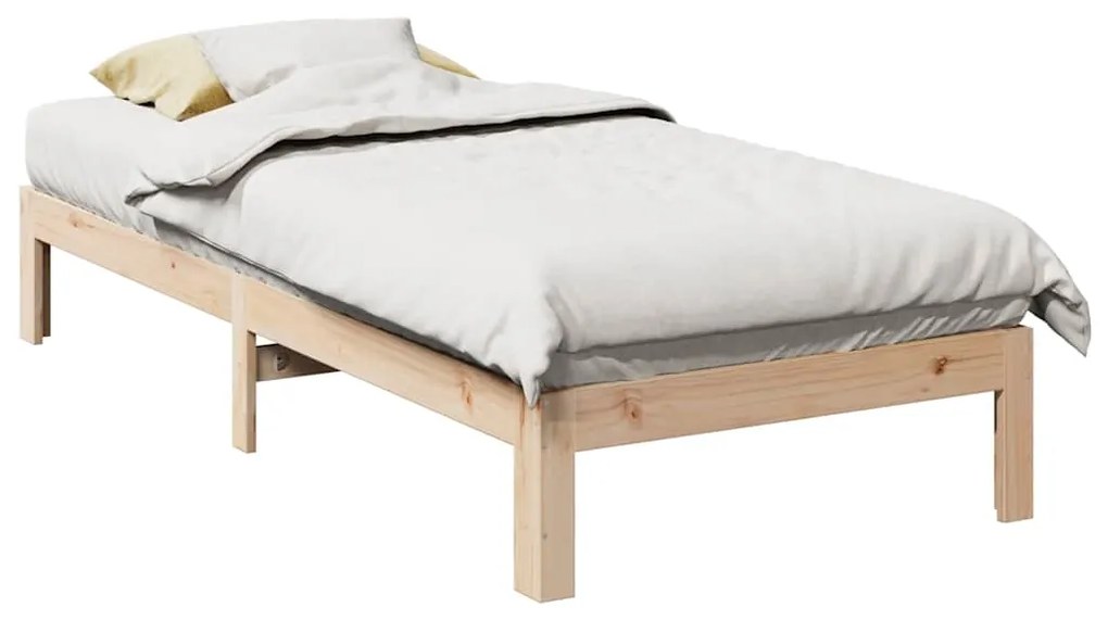 Giroletto Senza Materasso 90x200 Cm İn Legno Massello Di Pino /