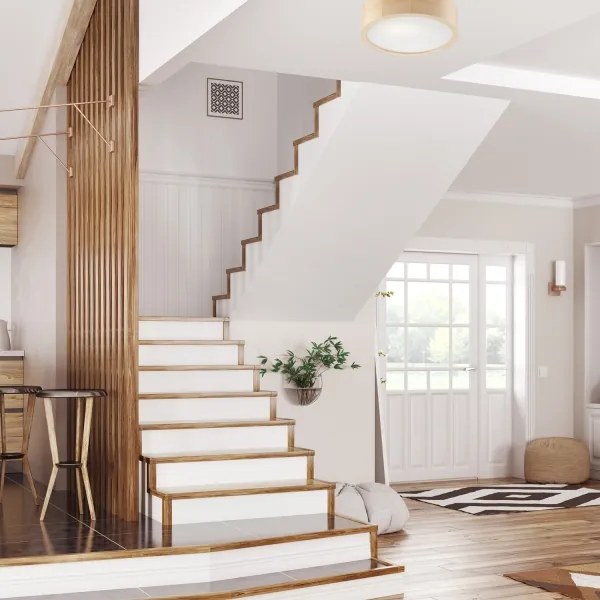 Lampada a soffitto NATURAL 1xE27/60W/230V Ø27 cm pino