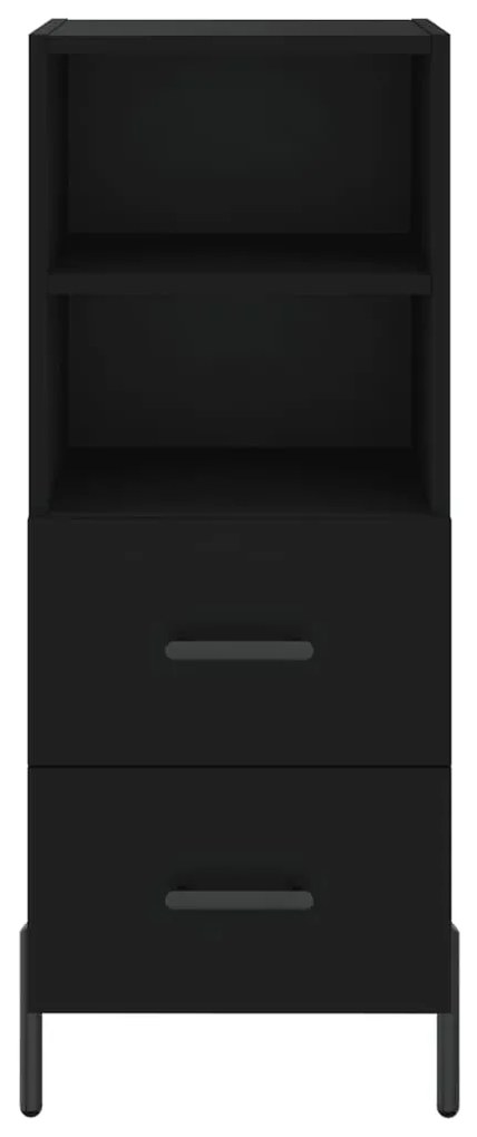 Credenza Nero 34,5x34x90 cm in Legno Multistrato