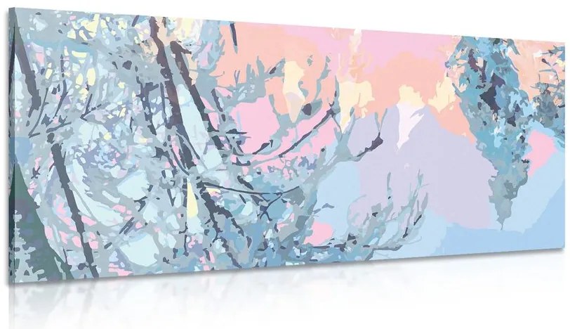 Quadro su tela – Connessione astratta degli alberi