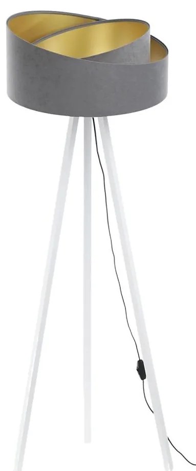 Lampada da terra GALAXY 1xE27/60W/230V grigio/bianco