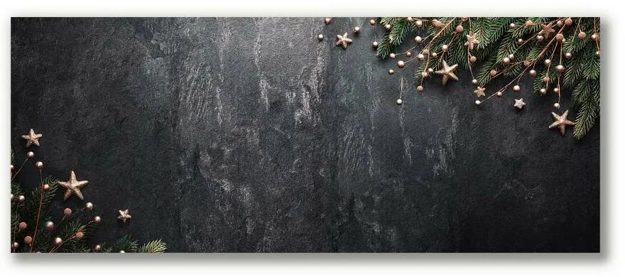Quadro su tela Ornamenti di stelle di Natale dell'albero di Natale 100x50 cm