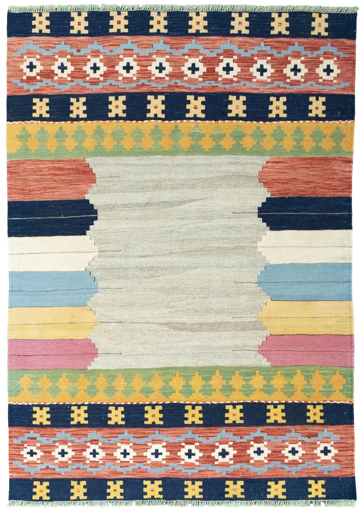 Kilim Tappeto 130 x 190 (Iran) Tessuto A Mano