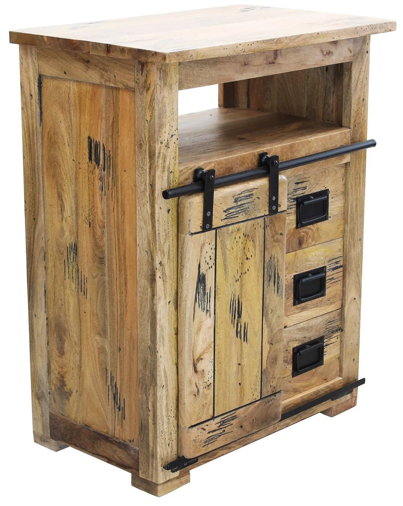 BEILY - mobiletto legno di mango 3 cassetti