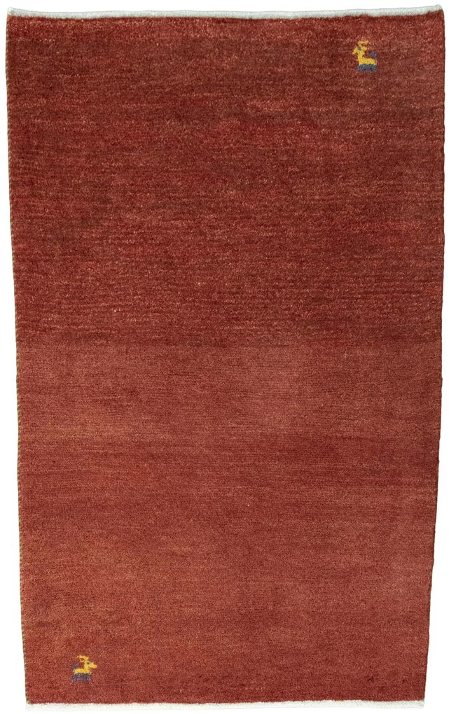 Gabbeh Tappeto 130x80 Rosso (Iran) Annodato A Mano