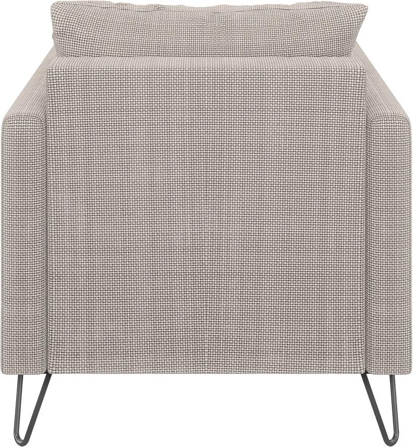 Poltrona marrone chiaro con rivestimento in ciniglia Freya – Ropez