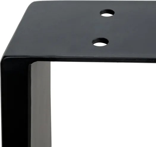 Gambe da tavolo Square rettangolari 72x60 cm in acciaio verniciato nero