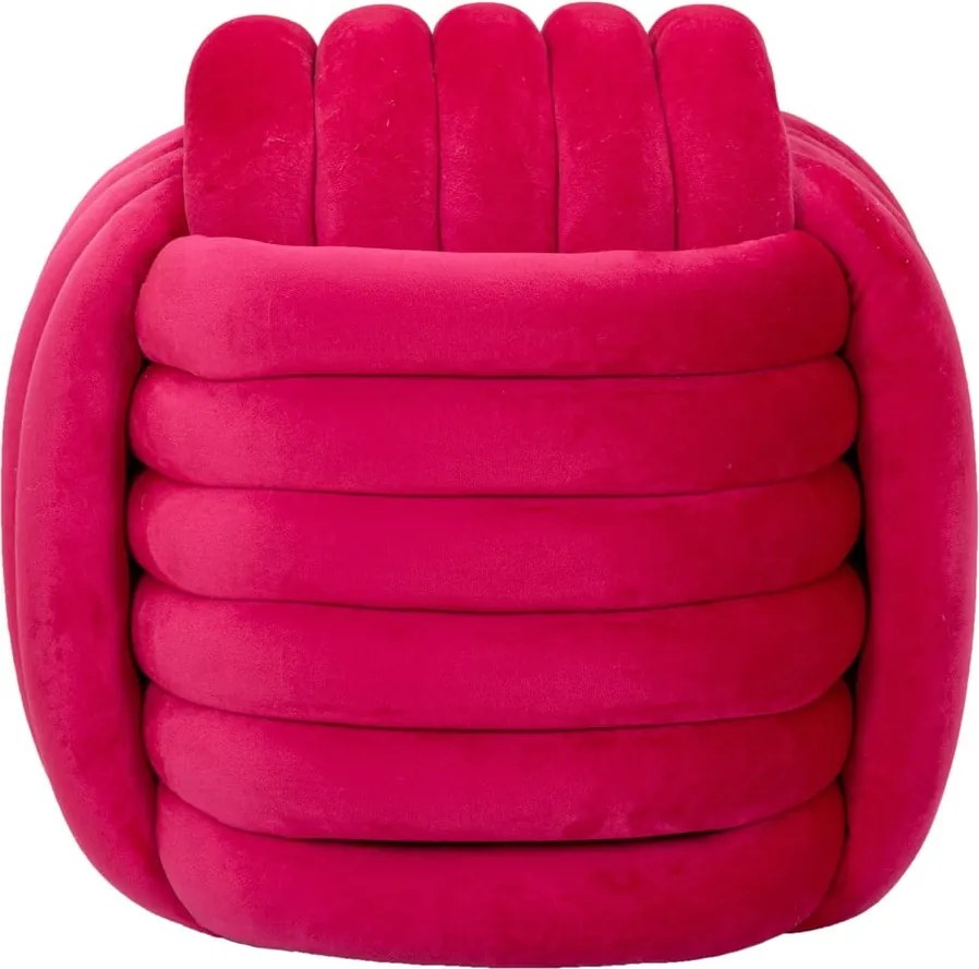 Poggiapiedi in velluto rosa Softy - Mauro Ferretti