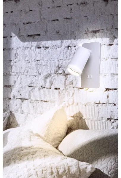 Luce Spot da parete a LED PARIGI 1xGU10/10W/230V + LED/6W/230V bianco