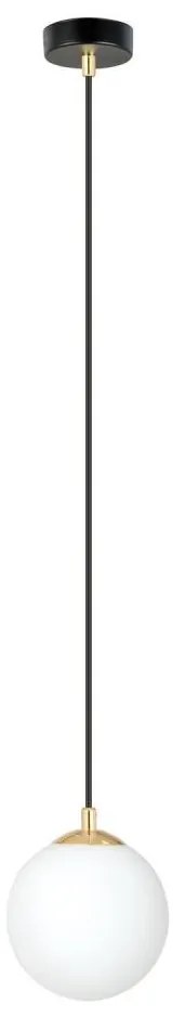 Lampadario a sospensione con filo ROYAL 1xE14/10W/230V diametro 14 cm nero