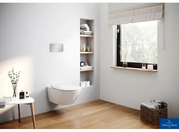 Villeroy & Boch 92249061 - Pulsante di scarico VICONNECT, finitura cromo lucido