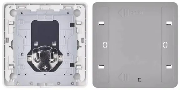 Interruttore 2 bottoni GoSmart 1xCR2430 Tuya bianco