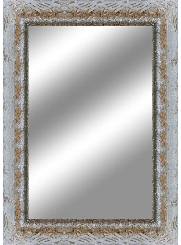 Specchio rettangolare in legno argento 68 x 88 cm