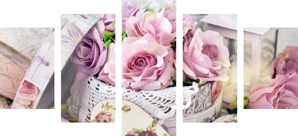 Quadri 5 pezzi – Stile vintage romantico
