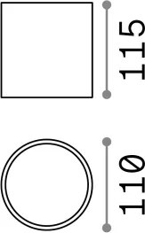 Ideal Lux - Faretto da esterno GUN 1xGU10/28W/230V Ø 11 cm IP55 grigio