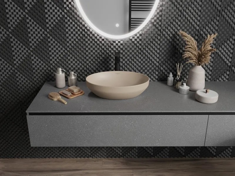 Mexen Cornelia lavabo da appoggio 50 x 37 cm, cappuccino opaco - 21885064