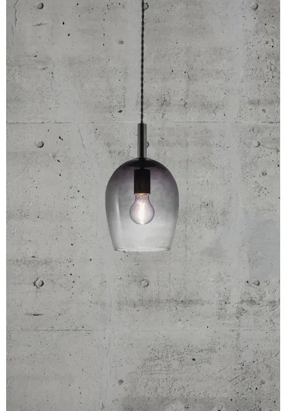 Nordlux - Sospensione a cavo UMA 1xE27/40W/230V Ø 18 cm nero/fumé