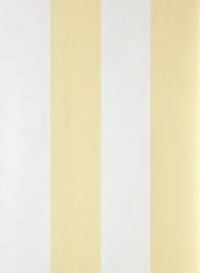 Farrow & Ball Carta da parati Broad Stripe - All White/ Dayroom Yellow